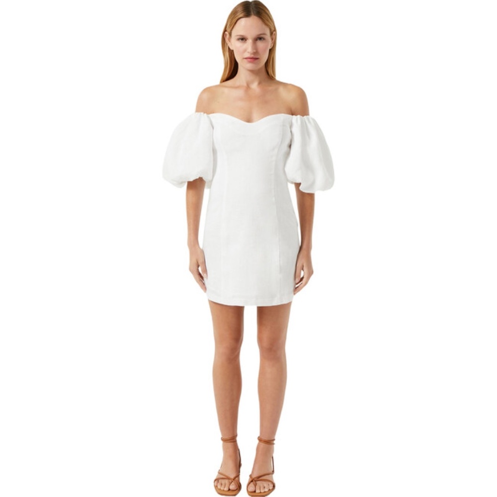 Rhode Linen Dali Dress in White